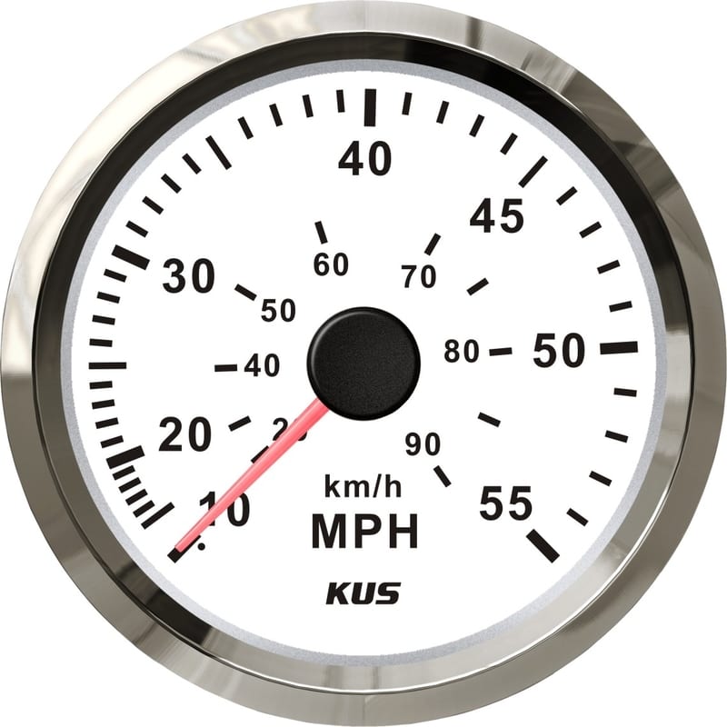thumbnail interactive-video image 1 of KUS CPOB-WS, 65K, Speedometer Gauge, 12V / 24V, 3 3/8" (85mm) With Backlight 1 of 13