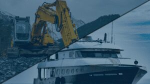 Excavator & Boat