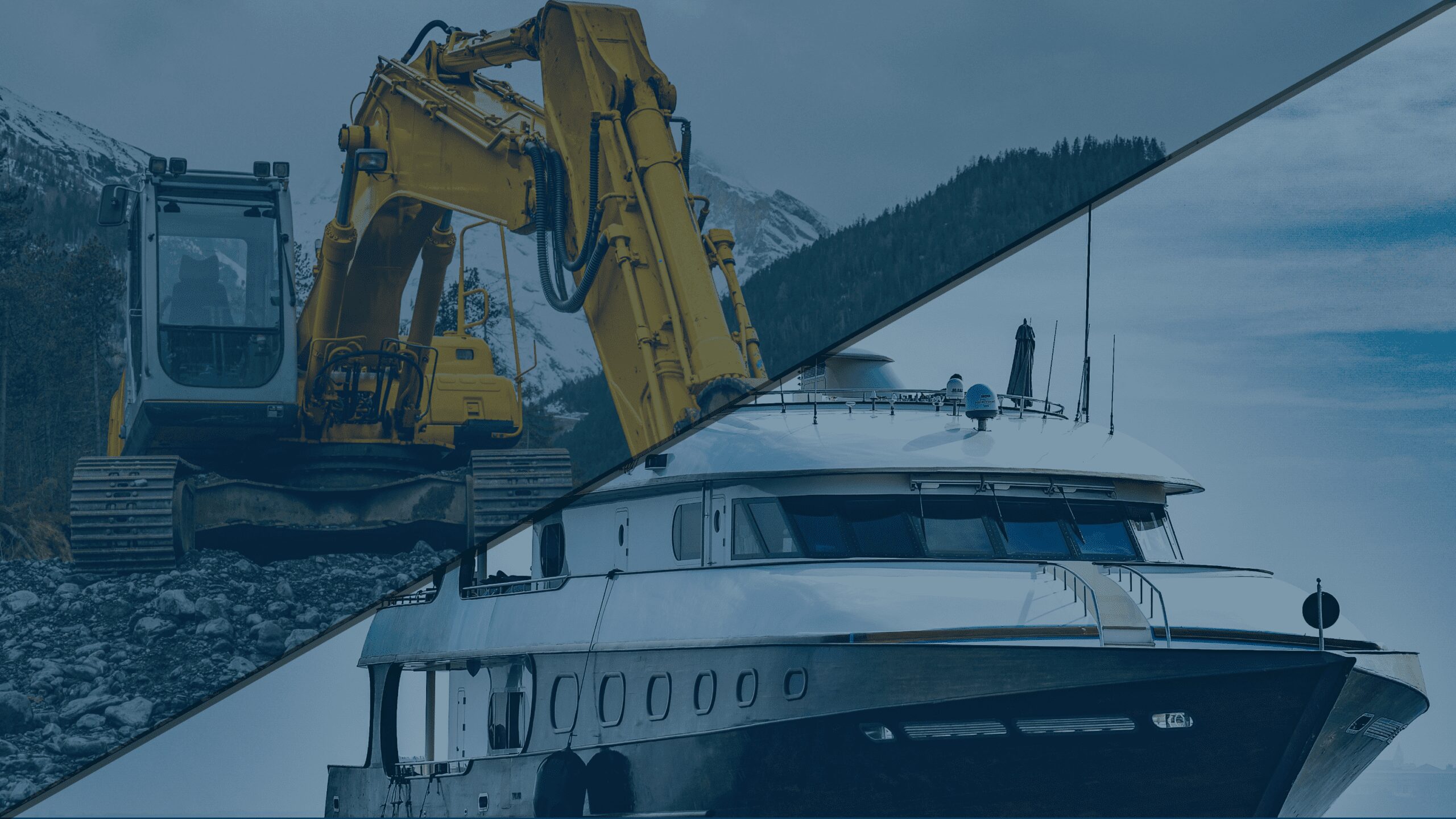 Excavator & Boat