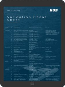 Validation Cheat Sheet
