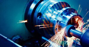 metal grinding with sparks flying