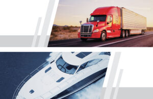 picture of a truck and a boat