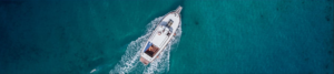 birdseye view of a sailboat