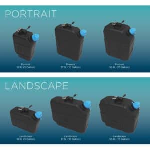 six def / adblue tanks in different sizes and orientation