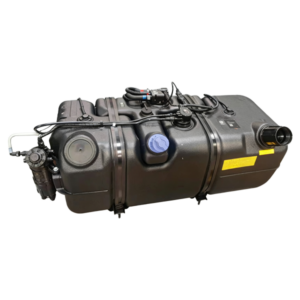 Rear-box integrated fuel tank